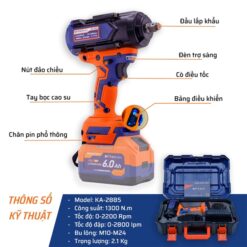 Máy Tháo Ốc Pin 1300N.m STAKA MAX (Không Kèm Pin)| Lực Khủng, Chính Hãng