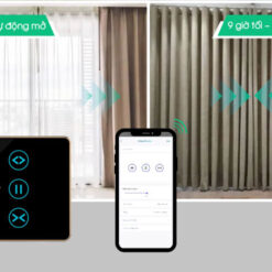 Công tắc cảm ứng rèm vuông thông minh wifi Rạng Đông