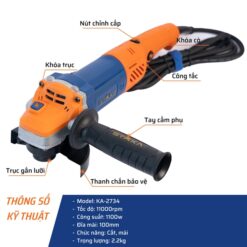Máy Mài Tay Dài 1100W STAKA (1C/H,10C/T)-M1 – Sức Mạnh Chính Xác, Độ Bền Vượt Trội