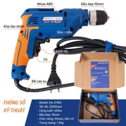 Máy Khoan Điện Đầu 10mm 450W STAKA MAX (1C/H,10C/T)- KA-2760 – Hiệu suất vượt trội