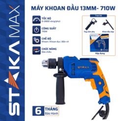 Máy Khoan Đầu 13mm- 710W Có Búa STAKA MAX (1C/H,10C/T)- KA-2765