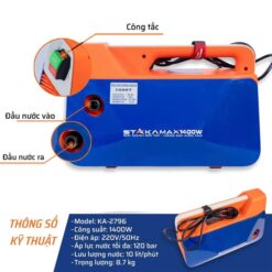 Máy Rửa Xe 1400W STAKA MAX (KA-2790A) (1C/H, 1C/T)- KA-2796