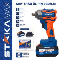 Máy Tháo Ốc Pin 380N.m STAKA MAX (1C/H, 8C/T)- KA-2882: Lực siết khoẻ, chính hãng