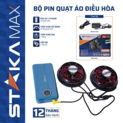 Bộ Pin Quạt Áo Điều Hòa STAKA MAX | Dùng Gần 20h, Chính Hãng
