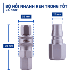 Bộ Nối Nhanh Ren Trong Tốt STAKA MAX (200C/T) – KA-3302