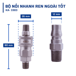 Bộ Nối Nhanh Ren Ngoài Tốt STAKA MAX (200C/T) – KA-3303