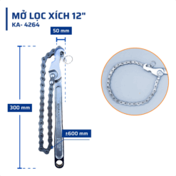 Mở lọc xích 12″ STAKA MAX New (50C/T)