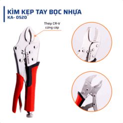 Kìm chết tay bọc nhựa KALOS MAX (10C/H, 60C/T)