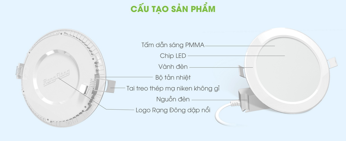 Đèn LED Panel Tròn 135/9W Rạng Đông - Hình ảnh 4